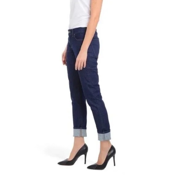 Mott & Bow Boyfriend Straight Jeans | Dark Wash | SZ 26 x 28 - Picture 1 of 12